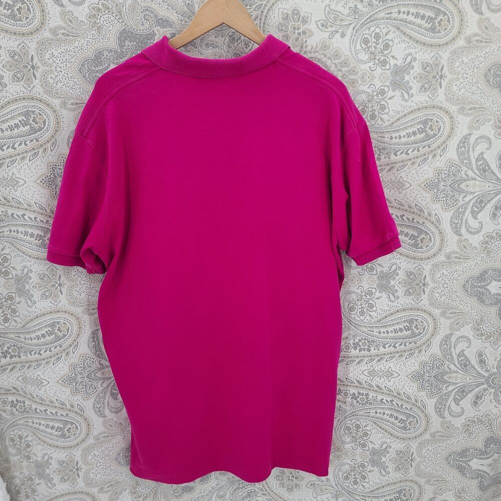 Polo Ralph Lauren Vintage polo Raspberry color Mens Size Large athleisure office - Picture 2 of 7
